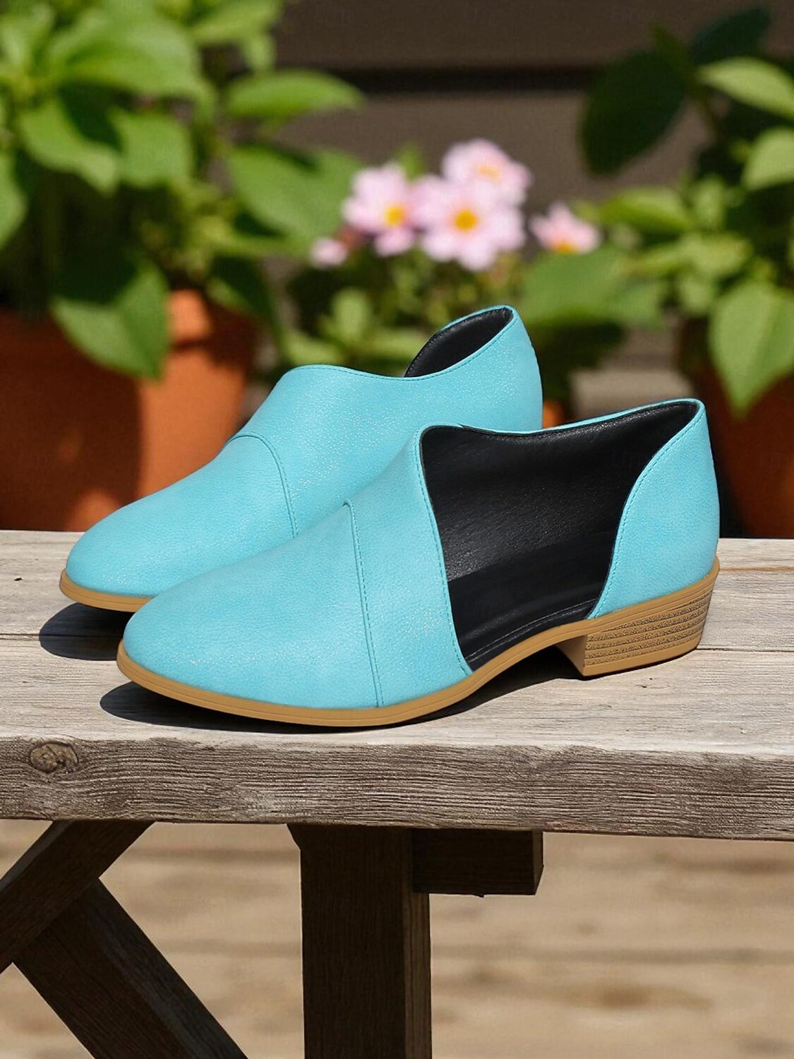 Femmes Slip-Ons Quotidien Petit talon Bout Rond Occasionnel Minimalisme Faux Cuir Mocassin Noir Bleu Marron de 2025 ? $26.99 –P1