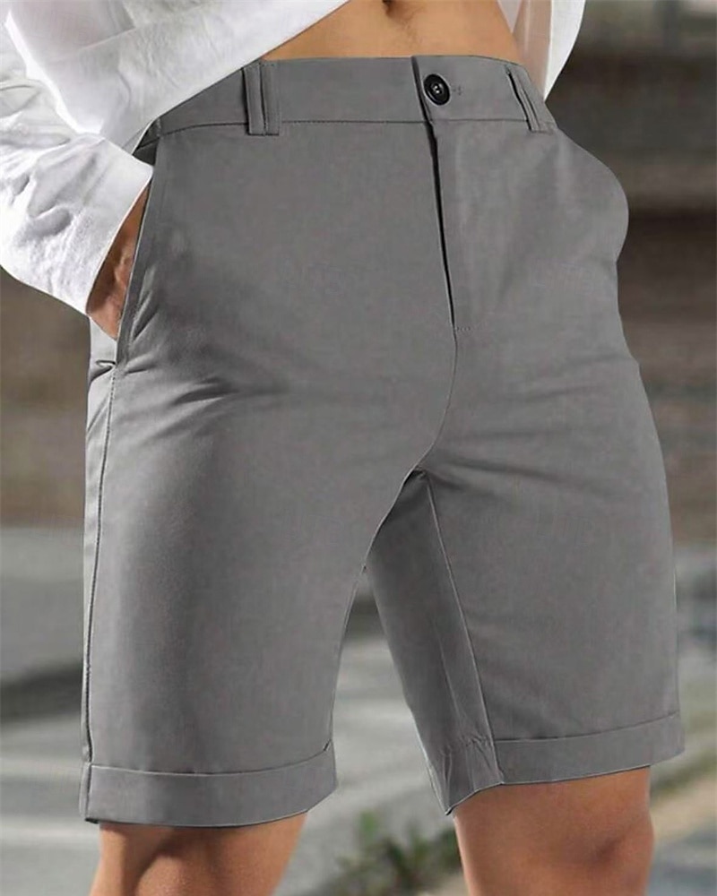 Herren Schicke Shorts Burmuda Shorts Arbeitsshorts Tasche Einfach Komfort Atmungsaktiv Kurz Outdoor Geschäft Mode Lässig Schwarz Blau 2025 - $21.99 –P12