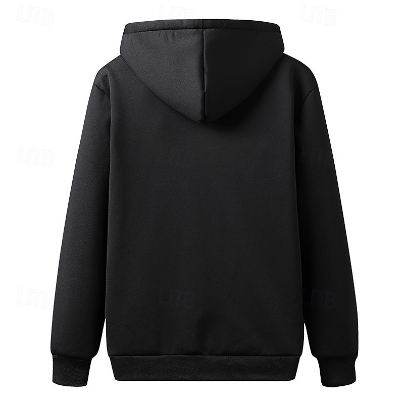 Per uomo Felpa con cappuccio Felpa con cappuccio a zip intera Felpa con cappuccio in pile Nero Grigio chiaro Grigio scuro Con Cappuccio Semplice Con zip Tasca Frontale Sport & Outdoor Casuale del 2025 a $30.99 –P4