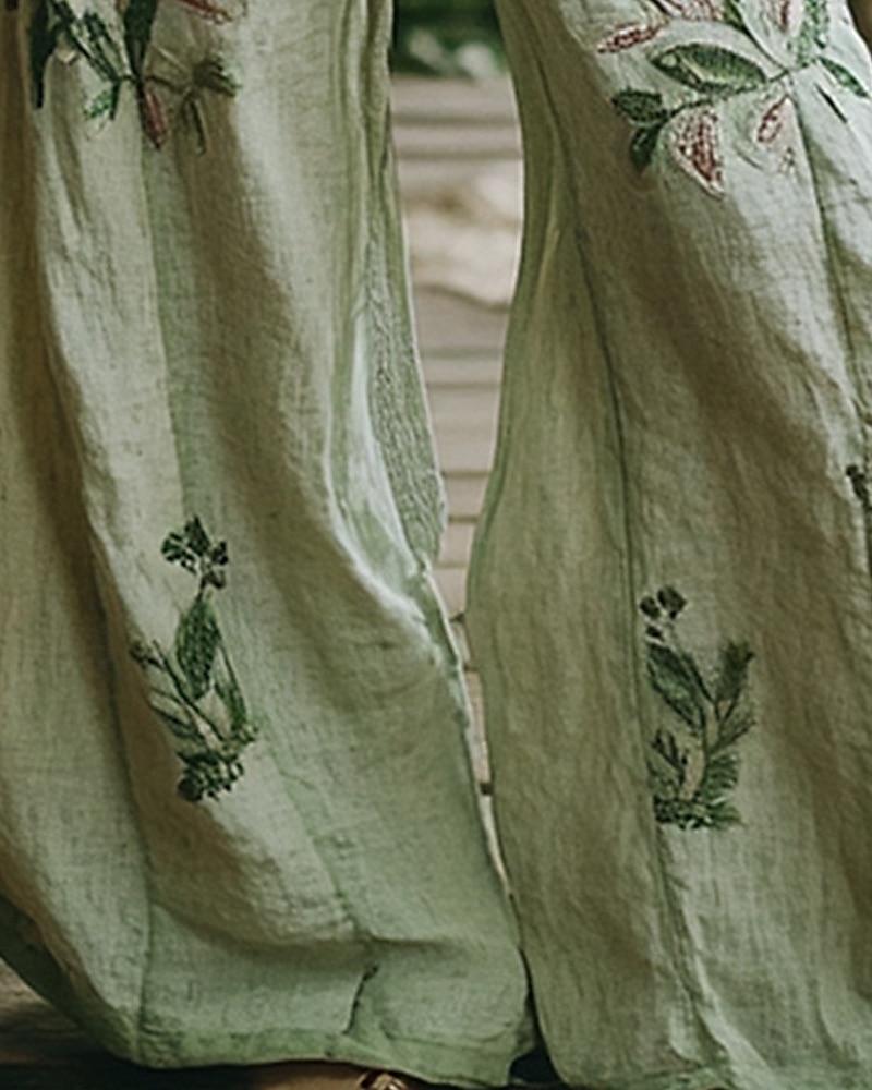 Per donna Gamba larga Pantaloni Pantaloni Palazzo Moda Boho Lunghezza intera Vita Alta Fiore Elastico in vita Coulisse Stampato Traspirabilità Confortevole Streetwear Abbigliamento quotidiano Uscire del 2025 a $22.99 –P3