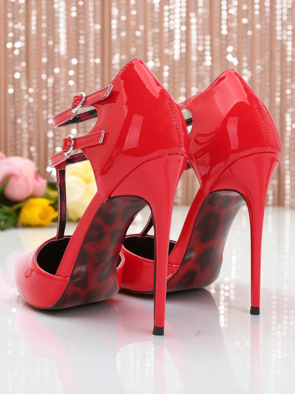 Escarpins à talons aiguilles en cuir verni blanc pour femmes avec double bride - Escarpins à bout pointu sexy pour la vie nocturne et les soirées en club de 2025 ? $42.99 –P3
