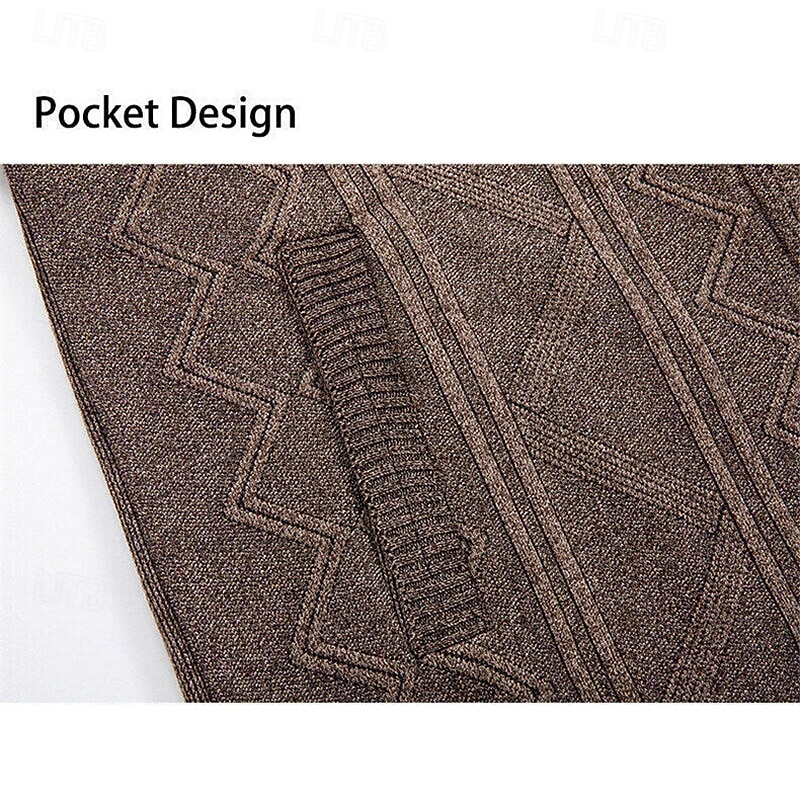 Homens Sueter Cardigan Suéter Cortado Suéter com zíper Suéter de malha Estriado Tricotar Tops regulares Tosão Tecido Colarinho Chinês Moda Clássico Férias Roupa Diária Roupa Outono Inverno Vermelho de 2025 por $24.99 –P19