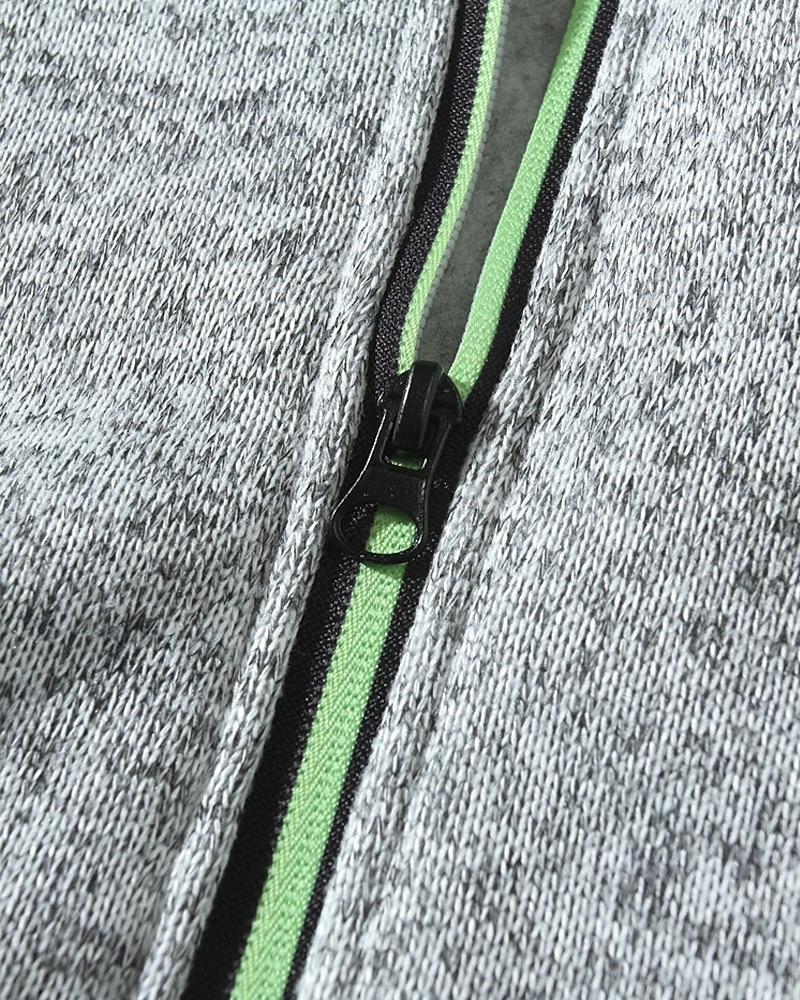 Pánské Mikina Celorozepínací mikina Černá Armádní zelená Námořnická modř Světle šedá Tmavě šedá Stojáček Bez vzoru Kapsy Sporty a outdoor Denní Dovolená Polyester Šik ven Základní Na běžné nošení 2025 - $27.99 –P7