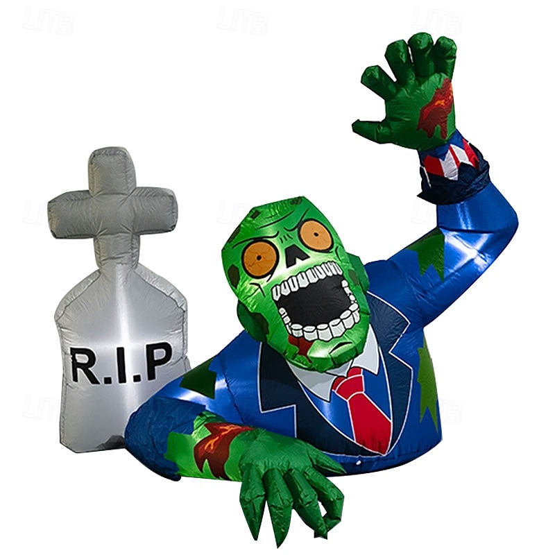 halloween felfújható sírkő kültéri dekorációk, a halottak napja felrobbantó udvari dekoráció beépített LED-es lámpával gyepre, otthonra, dia de los muertos partira, beltéri és kültéri 2025 - $148.99 –P6