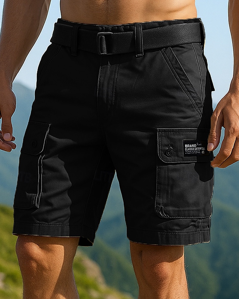 Hombre Pantalones cortos de carga Al aire libre Ajuste regular Impermeable Resistente al Viento Prendas de abajo Bolsillo Negro Verde Algodón Camping / Senderismo Corriendo S M L XL XXL 2025 - $25.99 –P7