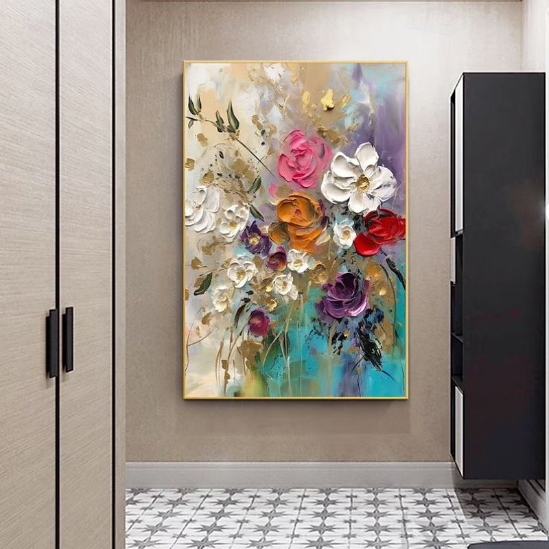 handgemachtes Ölgemälde auf Leinwand, Wandkunst, Dekoration, modern, abstrakt, 3D, dicke Ölblumen für die Inneneinrichtung, gerollt, rahmenlos, ungedehntes Gemälde 2025 - $125.99 –P6