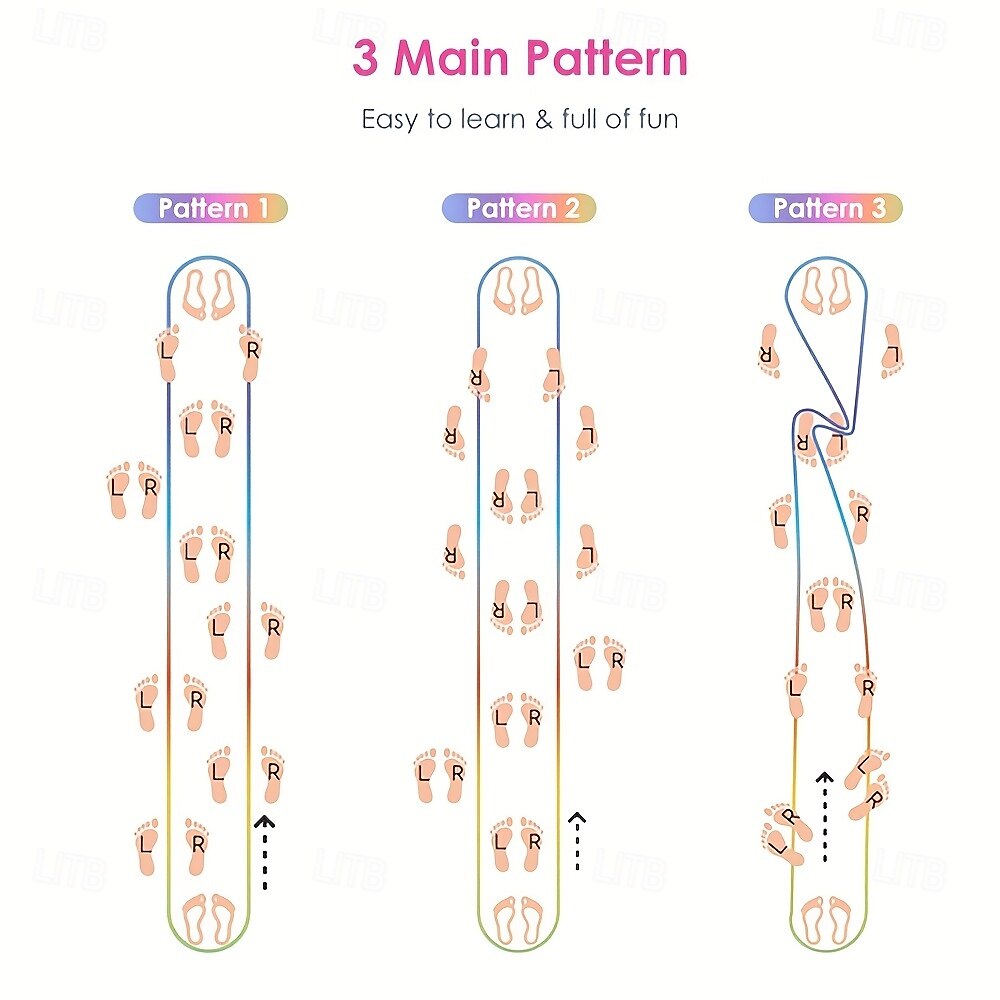 1 Stück leuchtendes, mehrfarbiges Springseil, 118,11 Zoll lang, elastisches Weitsprungseil für Fitness und Training, ideal für Familienfeiern und Workouts, Trainingsgeräte, leuchtendes Springseil, 2025 - $18.99 –P6