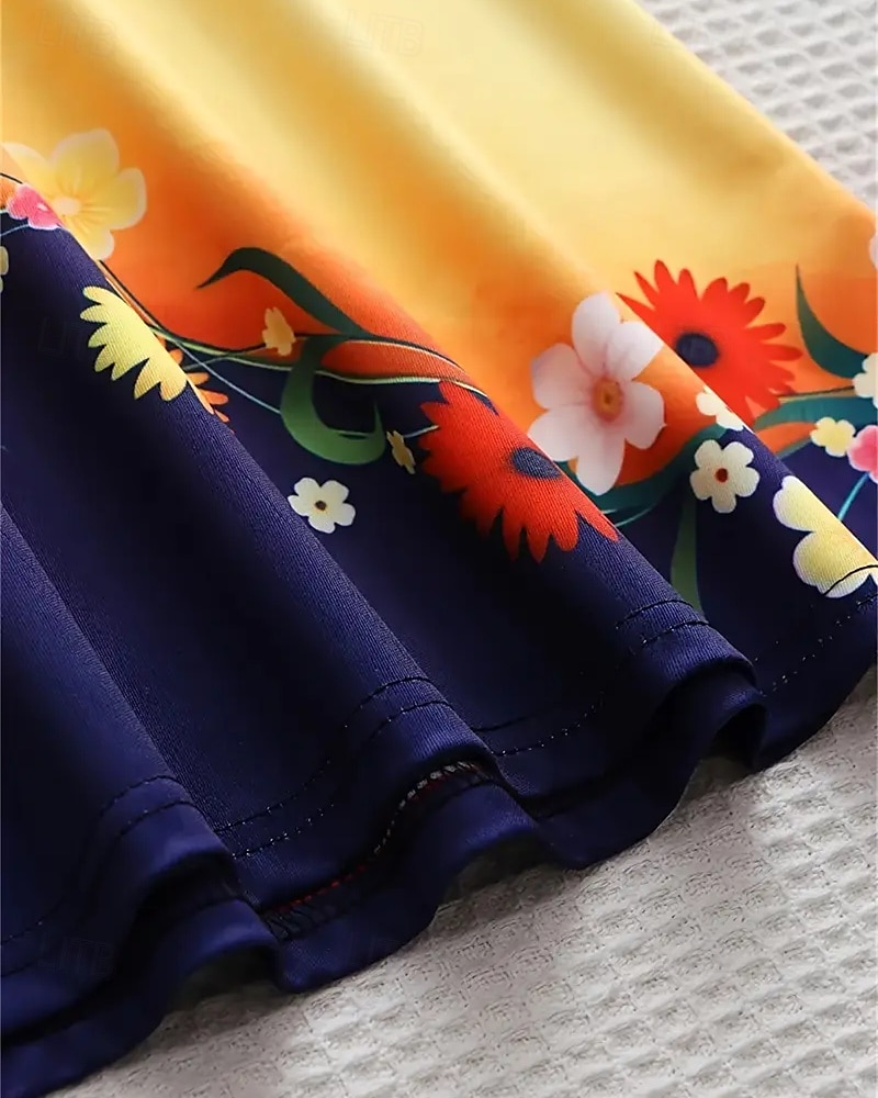 Tyttöjen 3D Kukka Mekko Pitkähihainen Kesä Kevät Loma Päivittäin Pyhäpäivä Prinsessa Kaunis Makea Lapset 4-12 vuotta Rento mekko A linjainen mekko Polvipituinen Normaali 2025 - $16.99 –P5