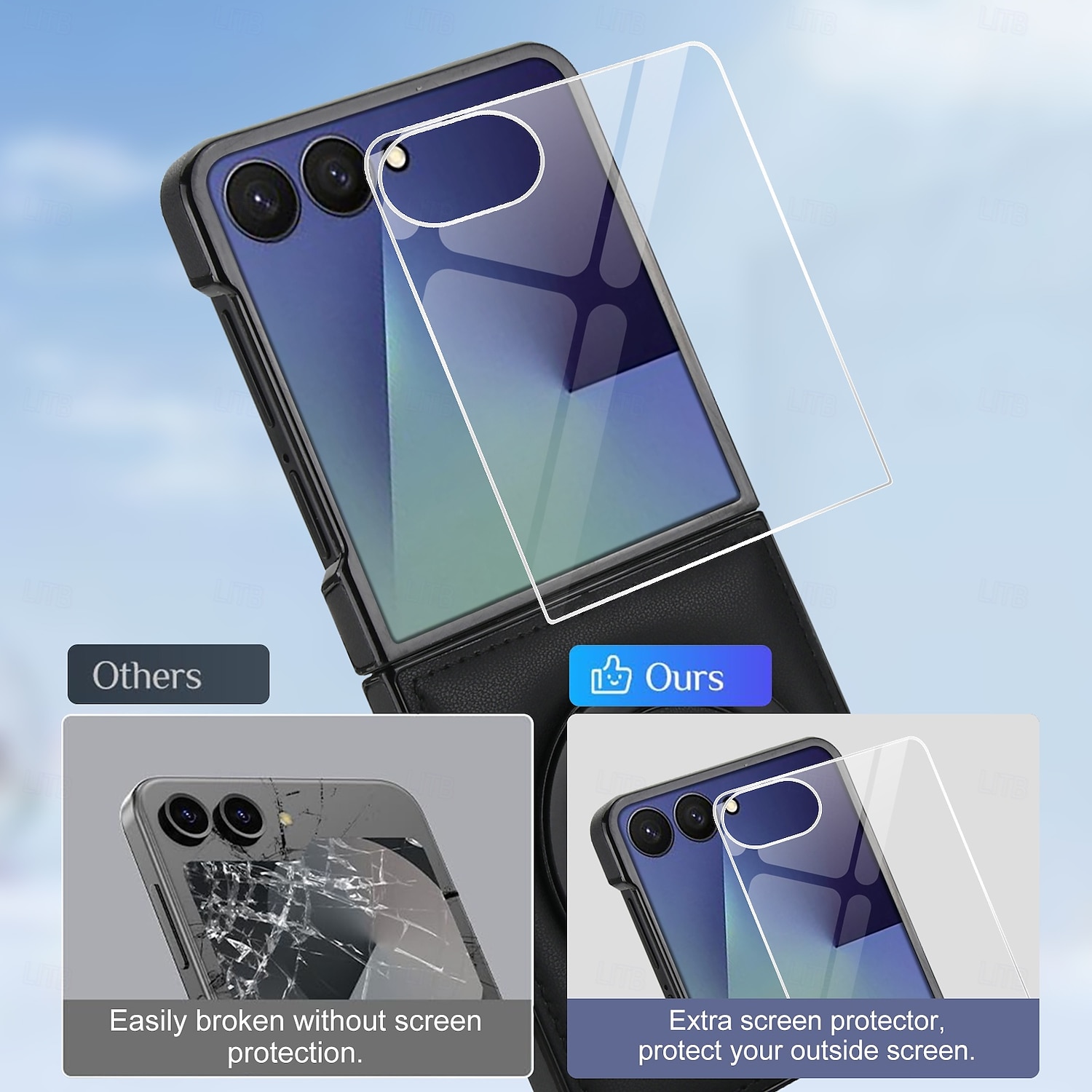 téléphone Coque Pour Samsung Galaxy Z Flip 7 Z Flip 6 Z Flip 5 Z Flip 4 Z Flip 3 Coque Arrière Supporte la Charge Sans Fil Support Antichoc Rétro TPU faux cuir de 2025 ? $24.99 –P4