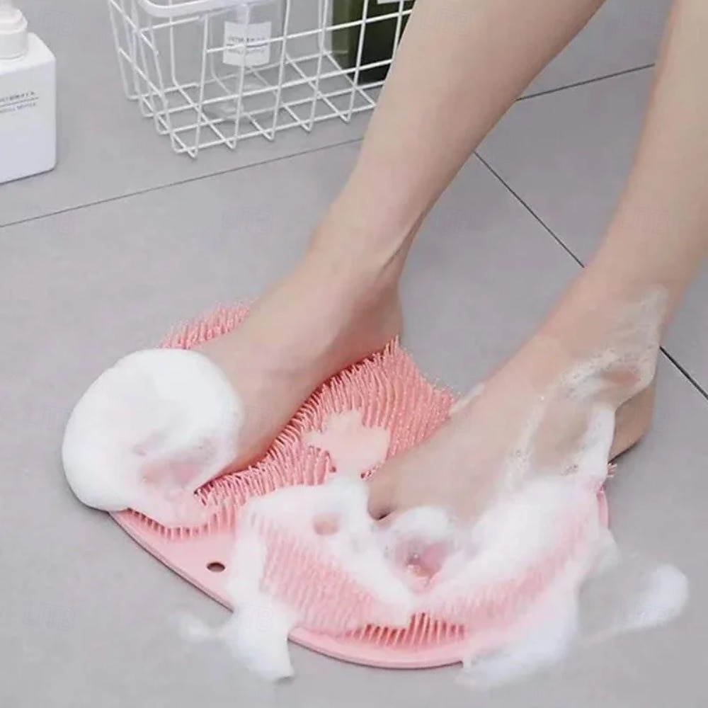 Fuß- und Rückenschrubber für die Dusche, Massagepad – freihändiger Körperschrubber aus Silikon mit Saugnäpfen, an der Wand montiertes Peeling zur Reinigung von Rücken und Füßen, 1 Stück 2026 - $9.99 –P2