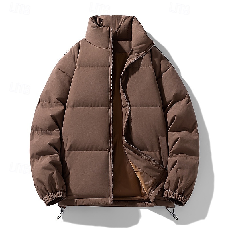 Herr Dam Pufferjacka Vinterjacka Utomhus Termisk Varm Vandringskläder Vandringskläder Vinter Överdelar Camping / vandring / grottforskning Resa Mörkgrå Mörkrosa Svart 2025 - $29.99 –P4