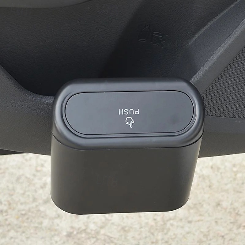 Závěsný odpadkový koš na dveře auta, mini odpadkový koš do auta s víkem, multifunkční úložný box, organizér na opěradlo sedadla, boční závěsný kontejner pro vozidla 2025 - $7.99 –P1