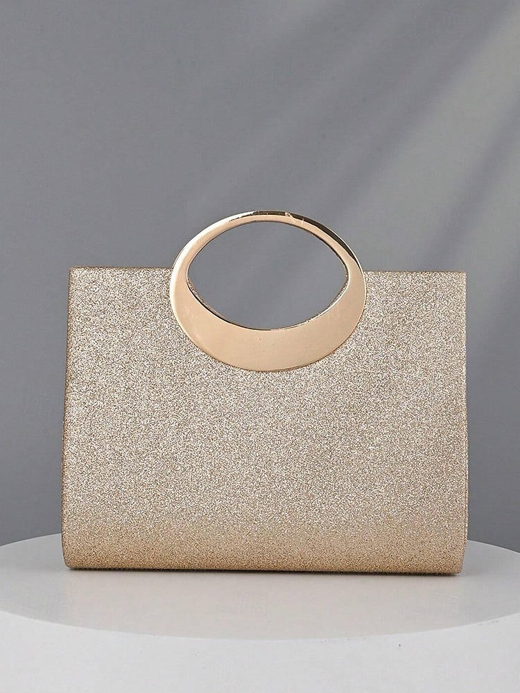 Women’s Rhinestone Evening Clutch Bag with Round Handle – Sparkly Gold Crystal Purse for Cocktail Parties, Weddings & Formal Events 2025 - $24.99 –P7