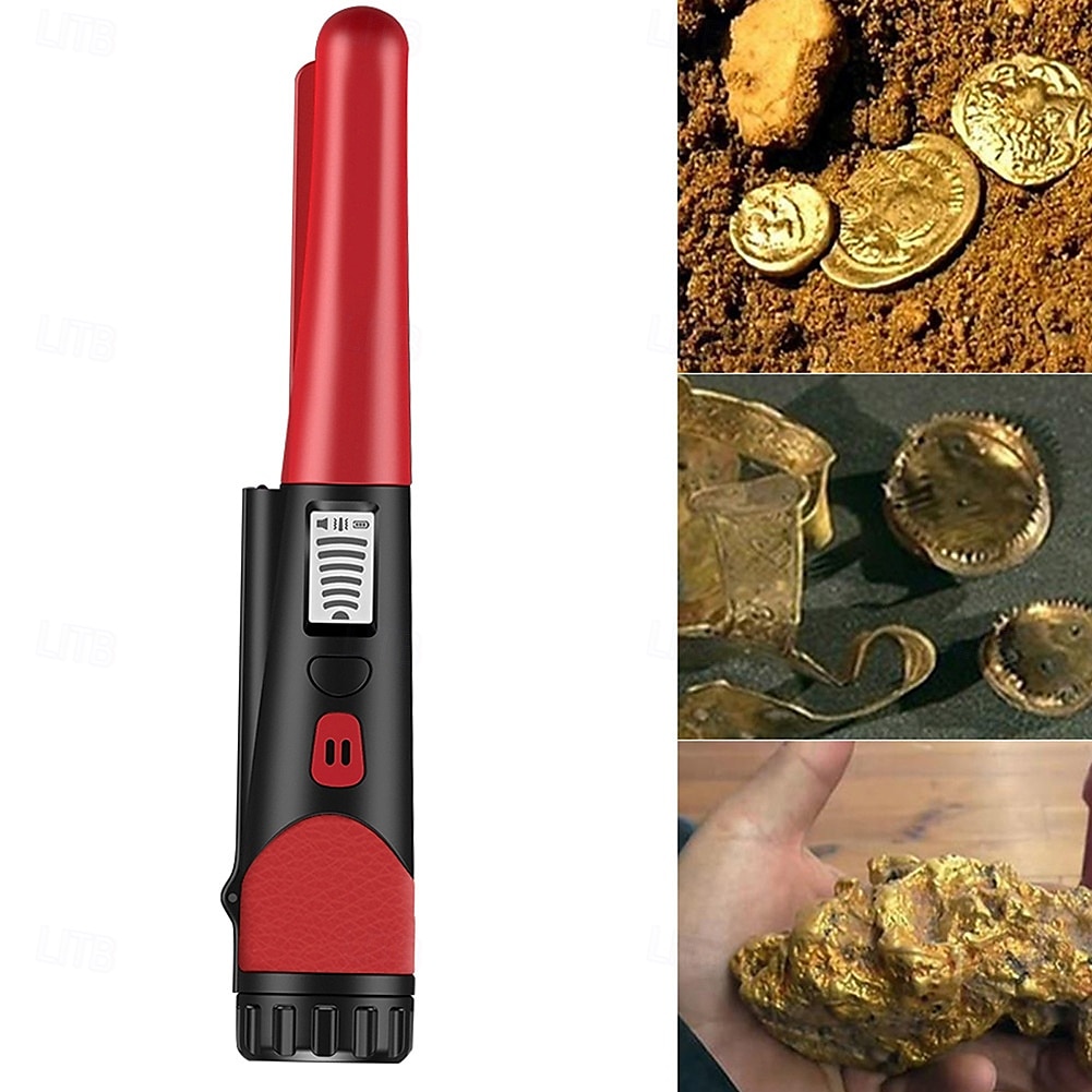 metaaldetector, draagbare metaaldetector met hoge gevoeligheid en led-indicator met één knop 2025 - $54.99 –P4