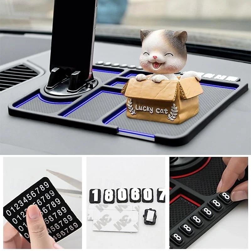 Support de téléphone multifonction antidérapant pour tableau de bord de voiture, tapis antidérapant pour intérieur de voiture, support de navigation GPS, organisateur de 2025 ? $9.99 –P3