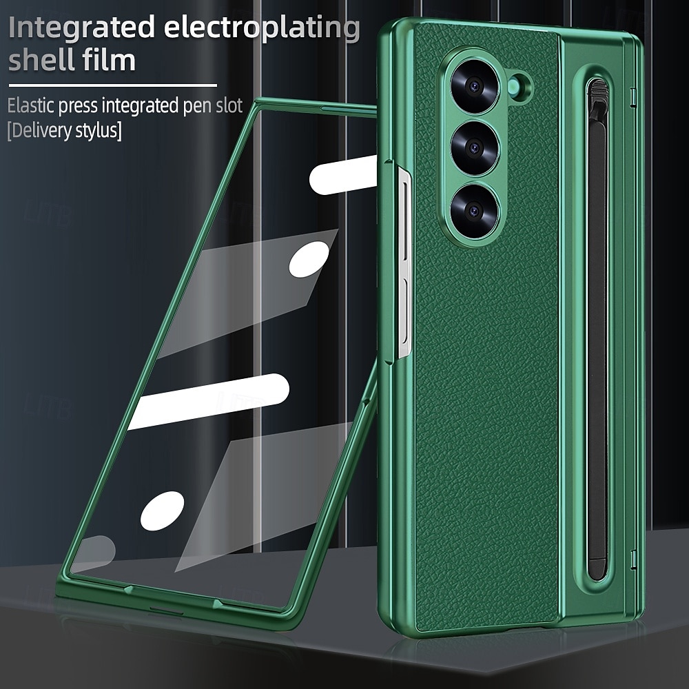 Phone Case For Samsung Galaxy Z Fold 7 Z Fold 6 Z Fold 5 Z Fold 4 Back Cover Full Body Protective Shockproof Retro PU Leather 2025 - $32.99 –P1