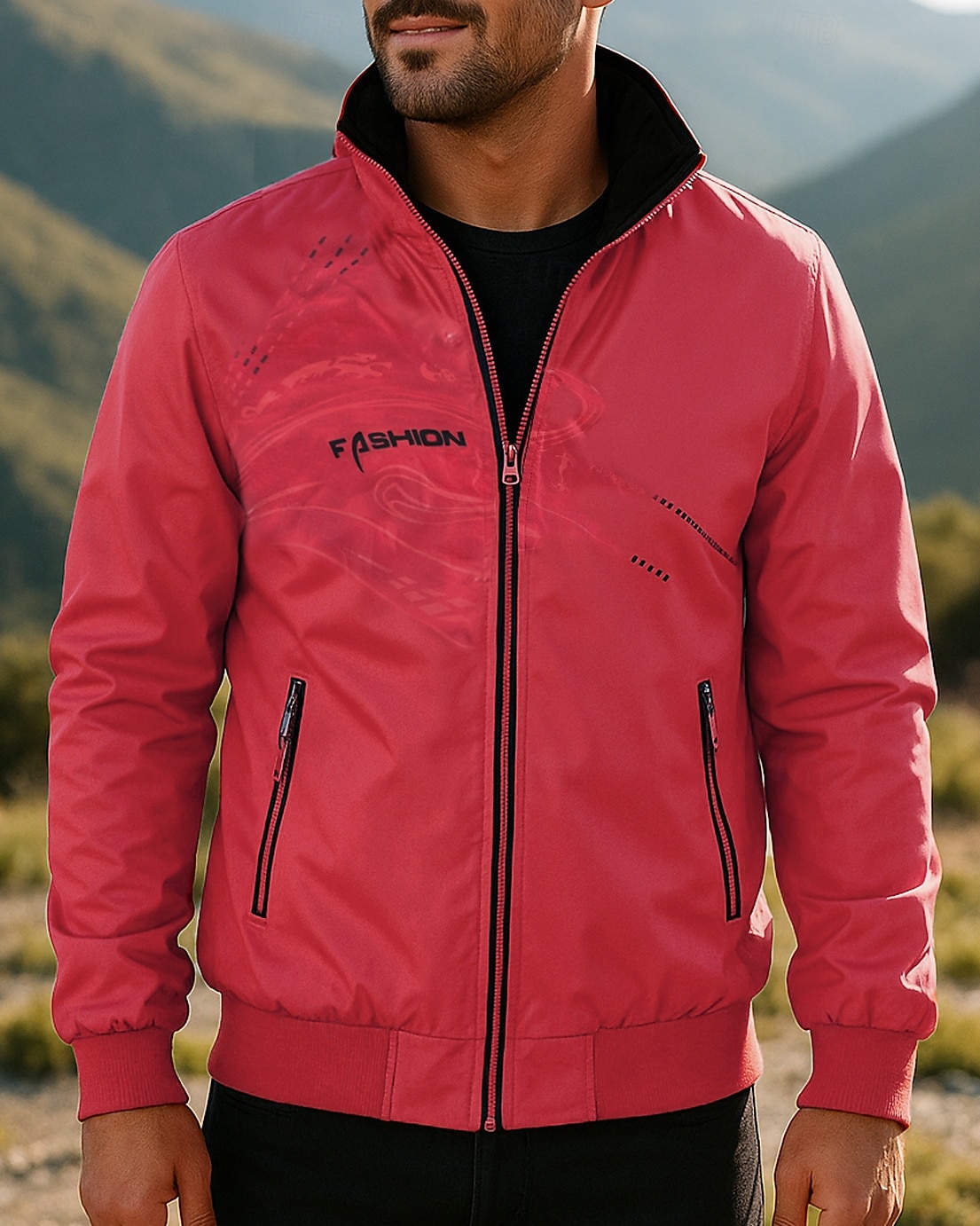 Voor heren Wandeljack Sportjas Regenjas Buiten waterdicht Sneldrogend Lichtgewicht Ademend Wandeloutfits Wandelkleding Lente Herfst Jack Tennis Golf Hardlopen Lapwerk Rood Oranje Groen 2025 - $25.99 –P5