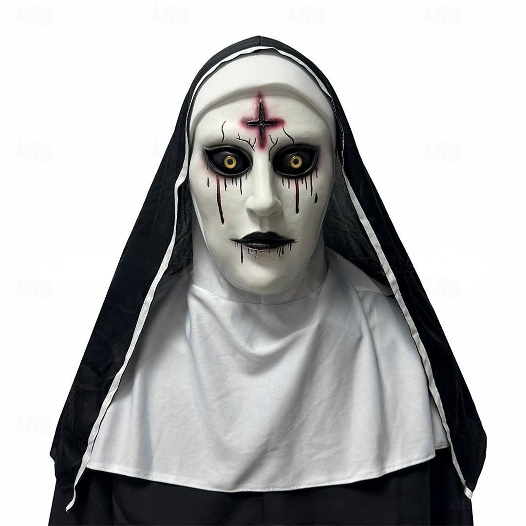 Valak předvečer Všech svatých Cosplay kostým Maska Plná hlava Jeptiška Horor Dospělé Unisex předvečer Všech svatých Karneval Výkon Párty Jednoduché Halloweenské kostýmy Oblékněte se 2025 - $48.99 –P6
