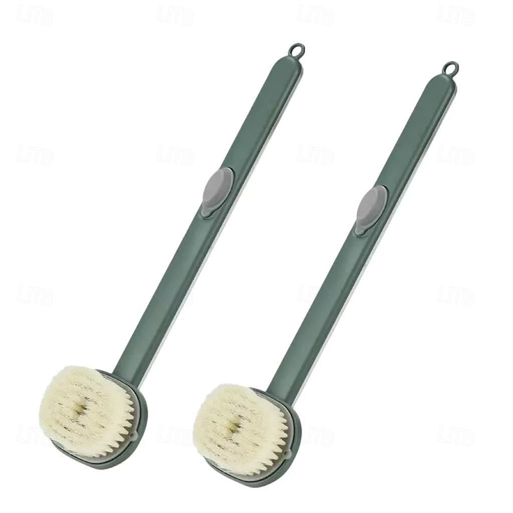 2 db-os hosszú nyelű kádmasszázs tisztítókefe – puha sörtéjű, japán stílusú háttisztító kefe iszapfürdőhöz &bőrvédő, tartós és biztonságos fürdőszobai kiegészítő 2026 - $15.99 –P12