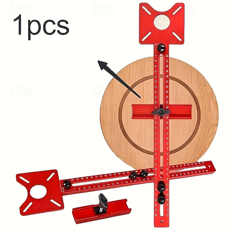 Fraiseuse à bois multifonctionnelle 3 en 1 avec pince en aluminium - outil de coupe et de fraisage circulaire de précision avec support de rainure réglable, base rouge et rail en acrylique transparent de 2025 ? $63.99 –P6