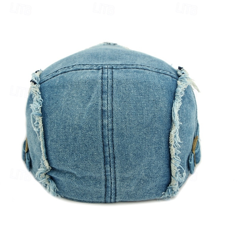 Herren Schiebermütze Ascot-Hut Zeitungsjungenmütze Blau Dunkel Blau Jeansstoff Mode Lässig Straße Täglich Einfach Verstellbar Sonnenschutz Atmungsaktiv 2025 - $11.49 –P6