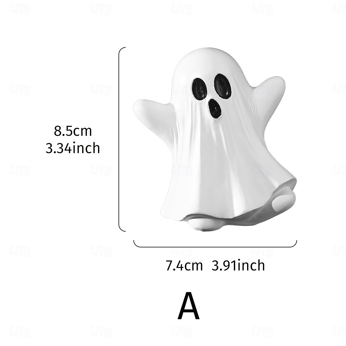 Estátua de Resina de Fantasma Fofo de Halloween Decoração de Mesa de Fantasma Fofo de Robe Branco Ornamento Assustador de Resina de Halloween para Casa de 2026 por $16.99 –P2