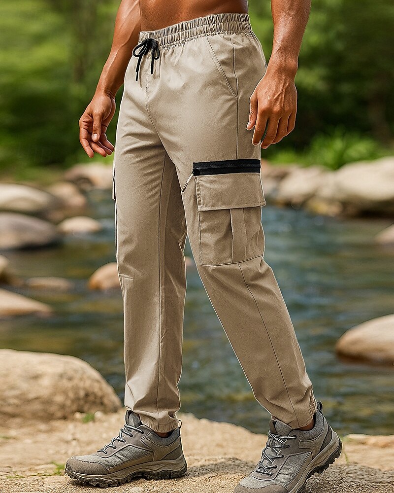Herren Cargohosen Wanderhosen Regenhose zum Wandern Außen Normale Passform Wasserdicht Winddicht Leicht Unterteile Tasche Schwarz Armeegrün Camping / Wandern Laufen S M L XL XXL 2025 - $21.99 –P5