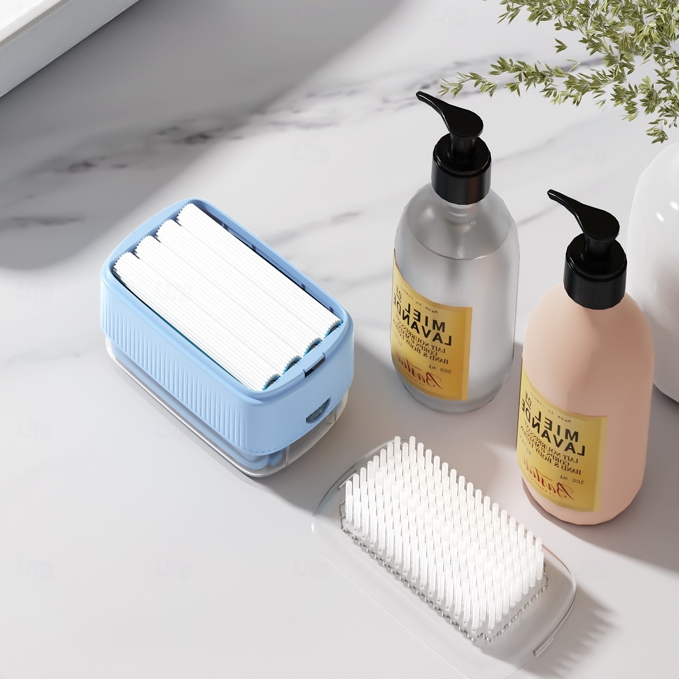 multifunktionale Seifenschaumbox mit Rolle&amp;Kleiderreinigungsbürste mit geriffeltem Griff, Seifenschaum aus Kunststoff, Wäschebox, perfekt für die Wäsche&amp;Körperpflege, Seifenspender 2025 - $12.99 –P8