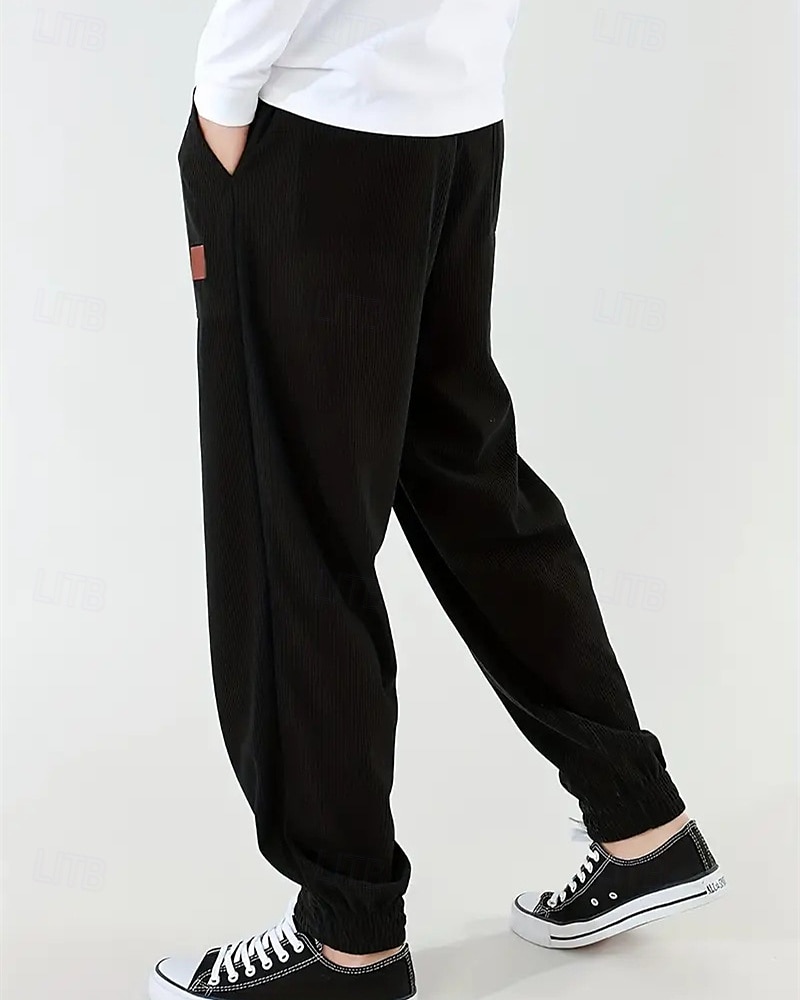 Per uomo Pantaloni da tuta Joggers Pantaloni in velluto a coste Tasca Elastico in vita Coulisse Semplice Comodità Sport all'Aperto Quotidiano Moda Casual Marrone Scuro Nero Micro-elastico del 2025 a $17.99 –P14