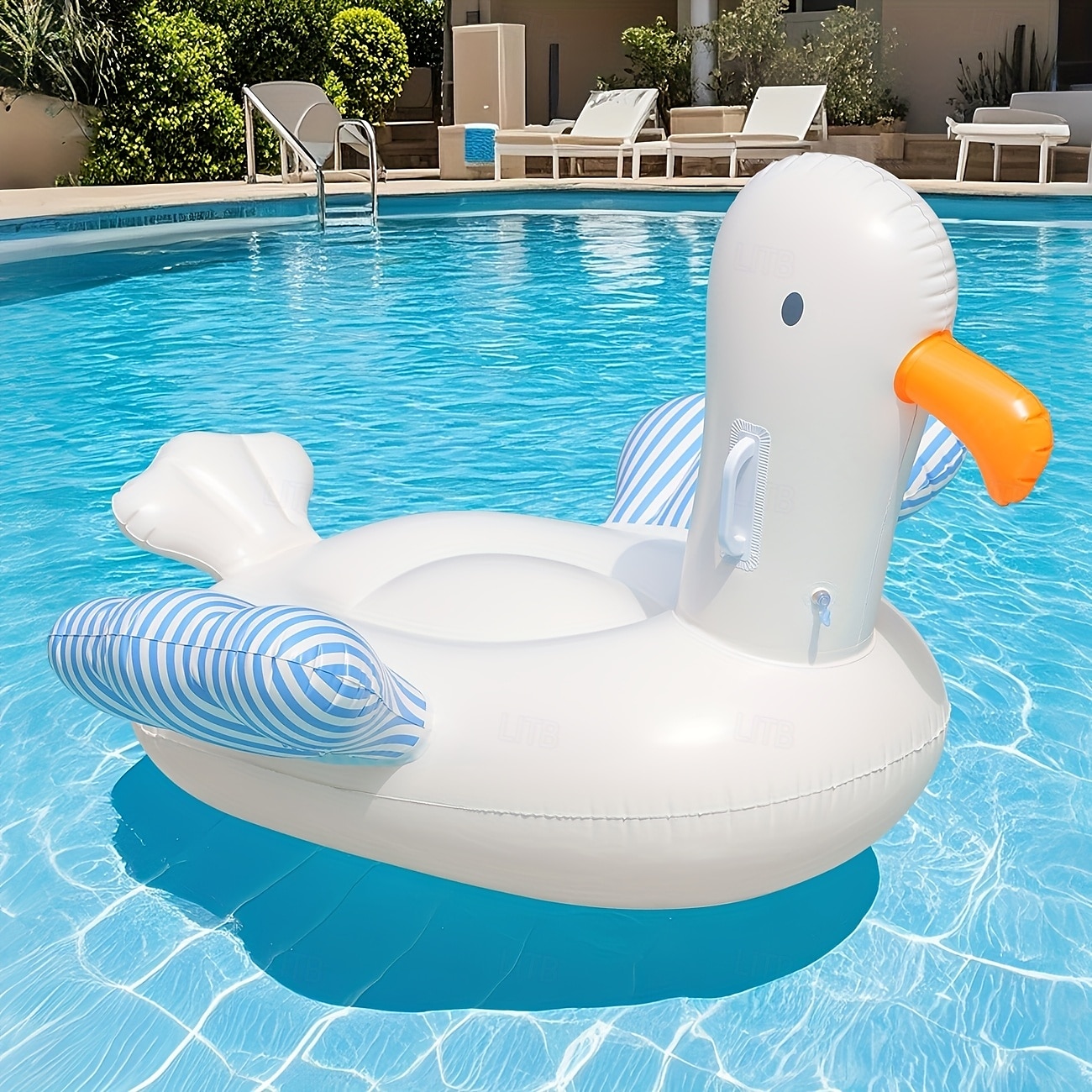 1 bote inflable grande tipo pato, colores vibrantes y mixtos, PVC duradero, perfecto para deportes acuáticos de verano. &Bote inflable para divertirse en la playa 2025 - $67.99 –P1