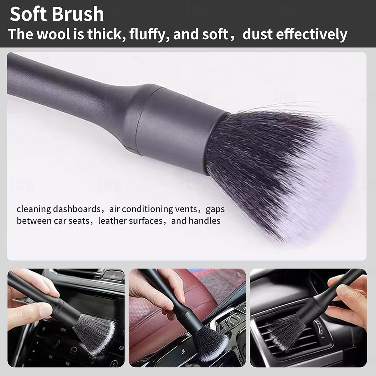 4 PCS Car Detailing Brush Set for Cleaning Interior or Exterior Boars Bristle Detailing Brushes Dusting Cleaning Supplies Tool for Emblem Air Vents Wheels Leather Upholstery Seat 2026 - $15.99 –P4