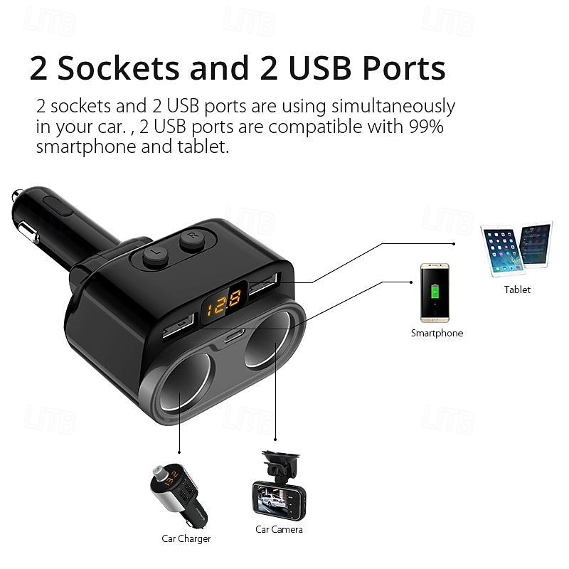 200 W:n 2-pistokkeinen tupakansytytinvirtalähde, USB-C-autolaturi 20 W:n virransyötöllä 3.0 &qc 3.0 iPhone 16 Pro Maxille/15/14/13/12/11 Prolle/X:lle/8/7:lle, Pixelille ja muille 2025 - $31.99 –P6