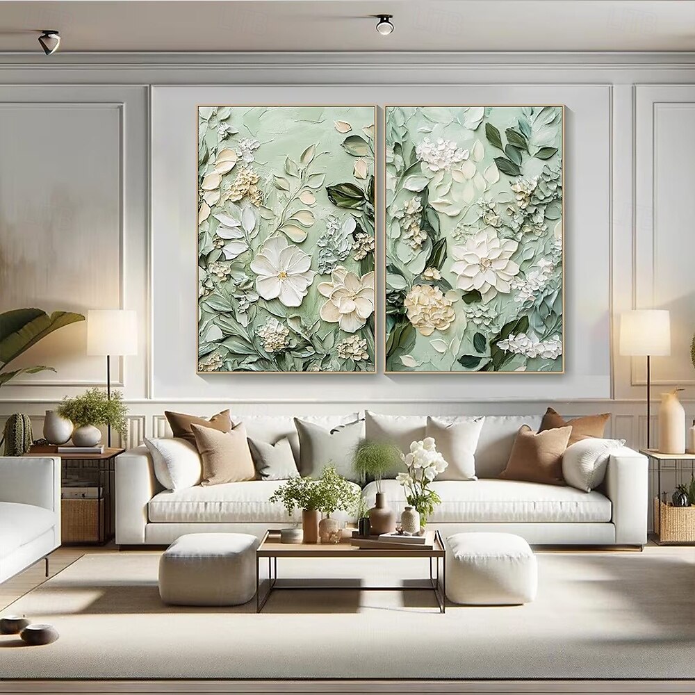Mintura handgefertigte 3D-Textur-Blumenölgemälde auf Leinwand, Wandkunst, Dekoration, modernes abstraktes Bild für die Inneneinrichtung, gerolltes, rahmenloses, ungedehntes Gemälde 2025 - $100.99 –P2