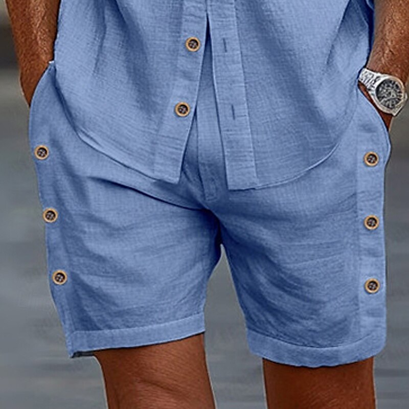 Per uomo Shorts Shorts di Lino Pantaloncini Estivi Shorts da Spiaggia Elastico in vita Coulisse Bottone laterale Semplice Comodità Traspirante Lunghezza al ginocchio All'aperto Casuale Quotidiano del 2025 a $22.99 –P1