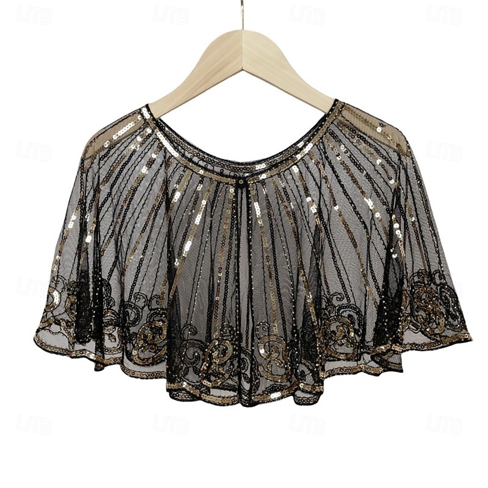 kvinners 1920-talls sjal sjal paljetter flapper kveldssjal for kvinner Gatsby-tilbehør til Harlem-kvelden 2025 - $36.99 –P6