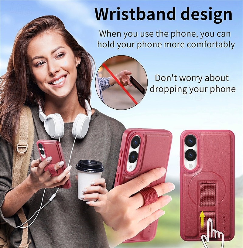 Phone Case For Samsung Galaxy S25 S25 Plus S25 Ultra S24 Ultra S24 Plus S24 Magnetic Adsorption Wallet Case Flip Cover with Stand Holder Detachable Support Wireless Charging Retro PC PU Leather 2025 - $21.99 –P7