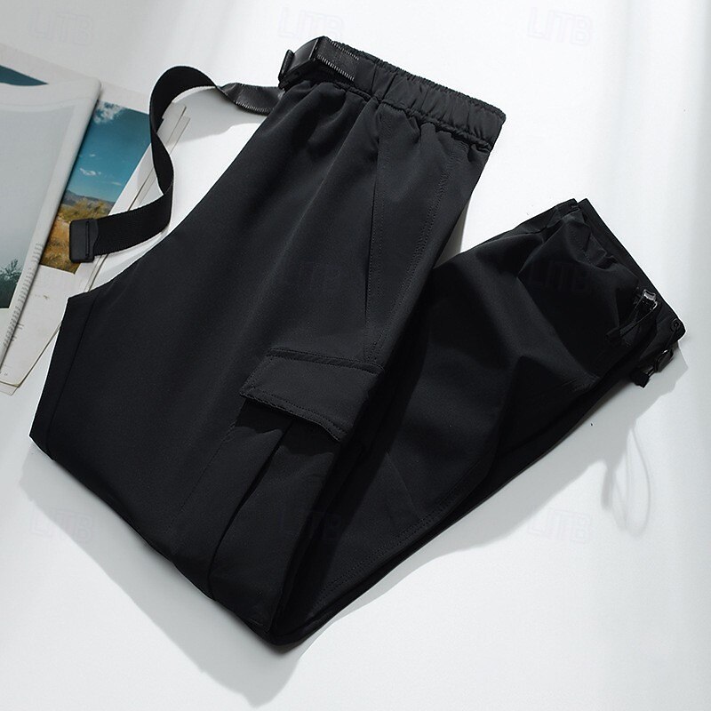 Herren Cargohosen Wanderhosen Regenhose zum Wandern Wasserdichte Hosen Winter Außen Normale Passform Wasserdicht Winddicht Unterteile Tasche Dunkelgrau Schwarz Camping / Wandern Laufen XS S M L XL 2025 - $39.99 –P6