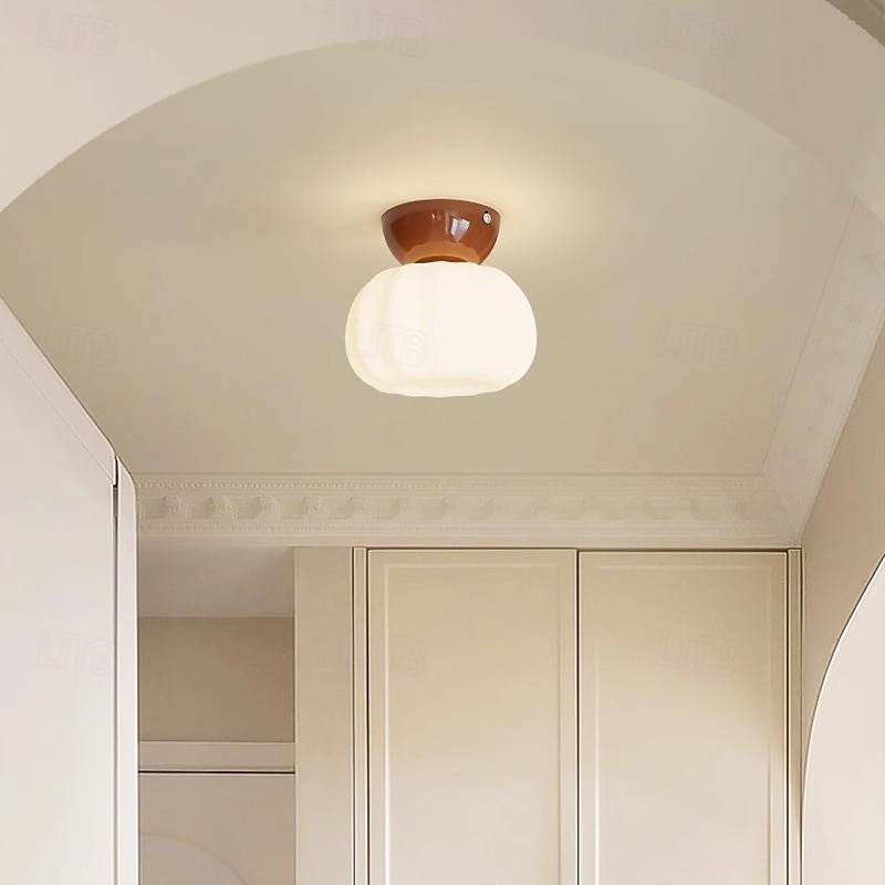 Plafonnier d'allée, plafonnier en verre, lustre de plafond, luminaire de plafond semi-encastré, 85-265 V de 2025 ? $47.99 –P2