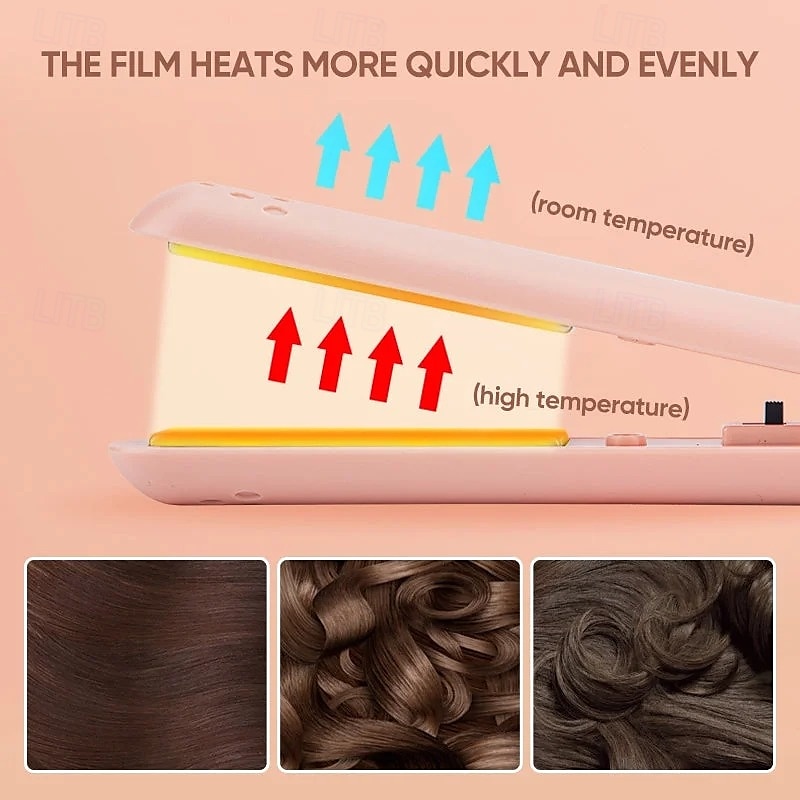 Mini krultang met dubbele functie, USB-stijltang en krultang, twee in één, draagbare stylingtool, zachte warmte voor haarverzorging, gebruik op reis 2025 - $15.99 –P7