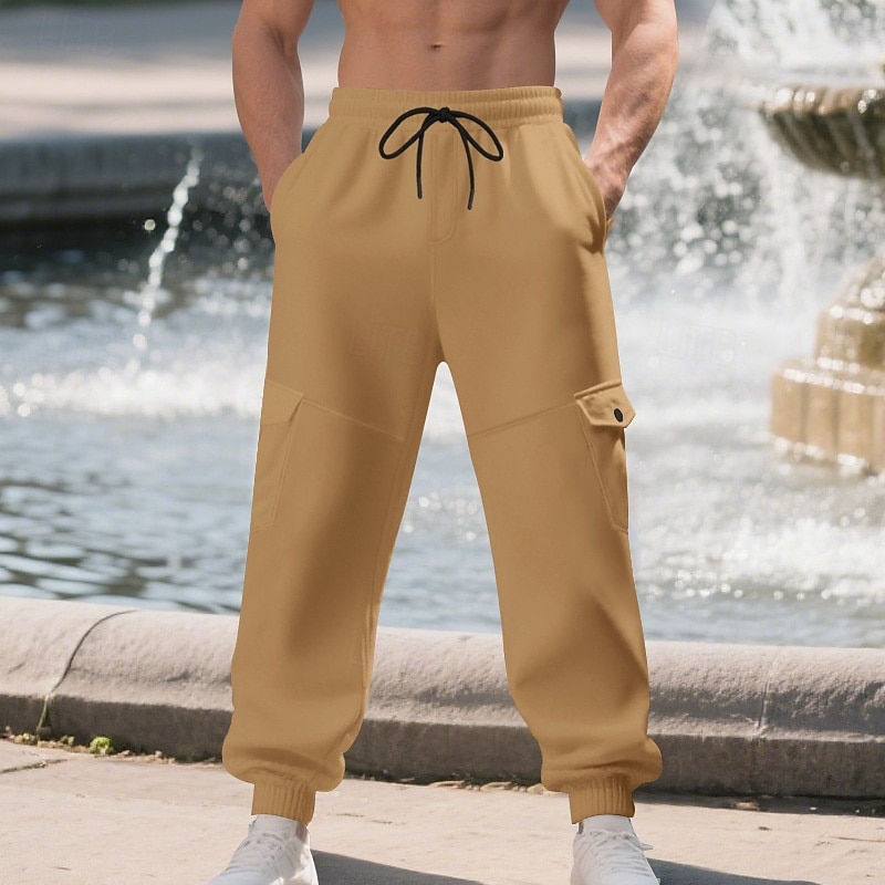 Per uomo Pantaloni sportivi Pantaloni da tuta Joggers Pantaloni da Tuta Cargo Tasca Elastico in vita Coulisse Semplice Comodità Sport all'Aperto Quotidiano Moda Casual Verde militare Nero del 2026 a $22.99 –P4