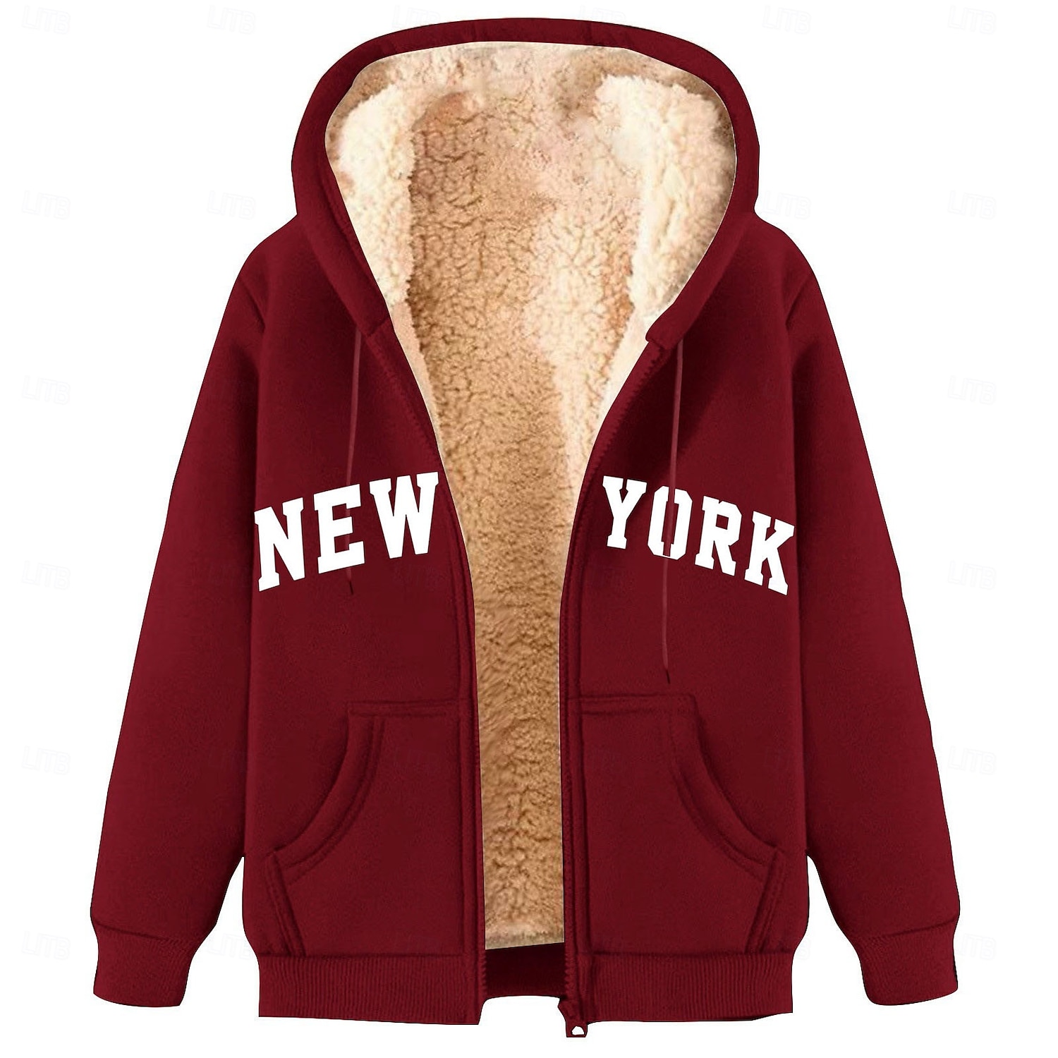 Homens Full Zip Hoodie Moletom com zíper Casaco de lã Moletom de lã Adamascado Preto Vinho Vermelho Azul Com Capuz Tecido Letra Estampas Abstratas Zíper Bolsos Desportos e Ar livre Casual Diário de 2025 por $17.49 –P3