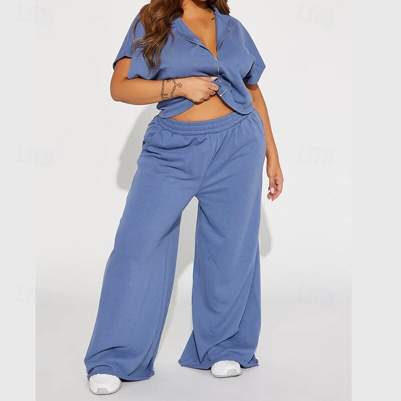 Mujer Perneras anchas Chinos Casual Medio corto Cintura Media Plano Perneras anchas Cintura elástica Confortable Transpirabilidad Deporte Casual Diario Negro Amarillo Rosa Vino Primavera Otoño Holgado 2025 - $22.99 –P4