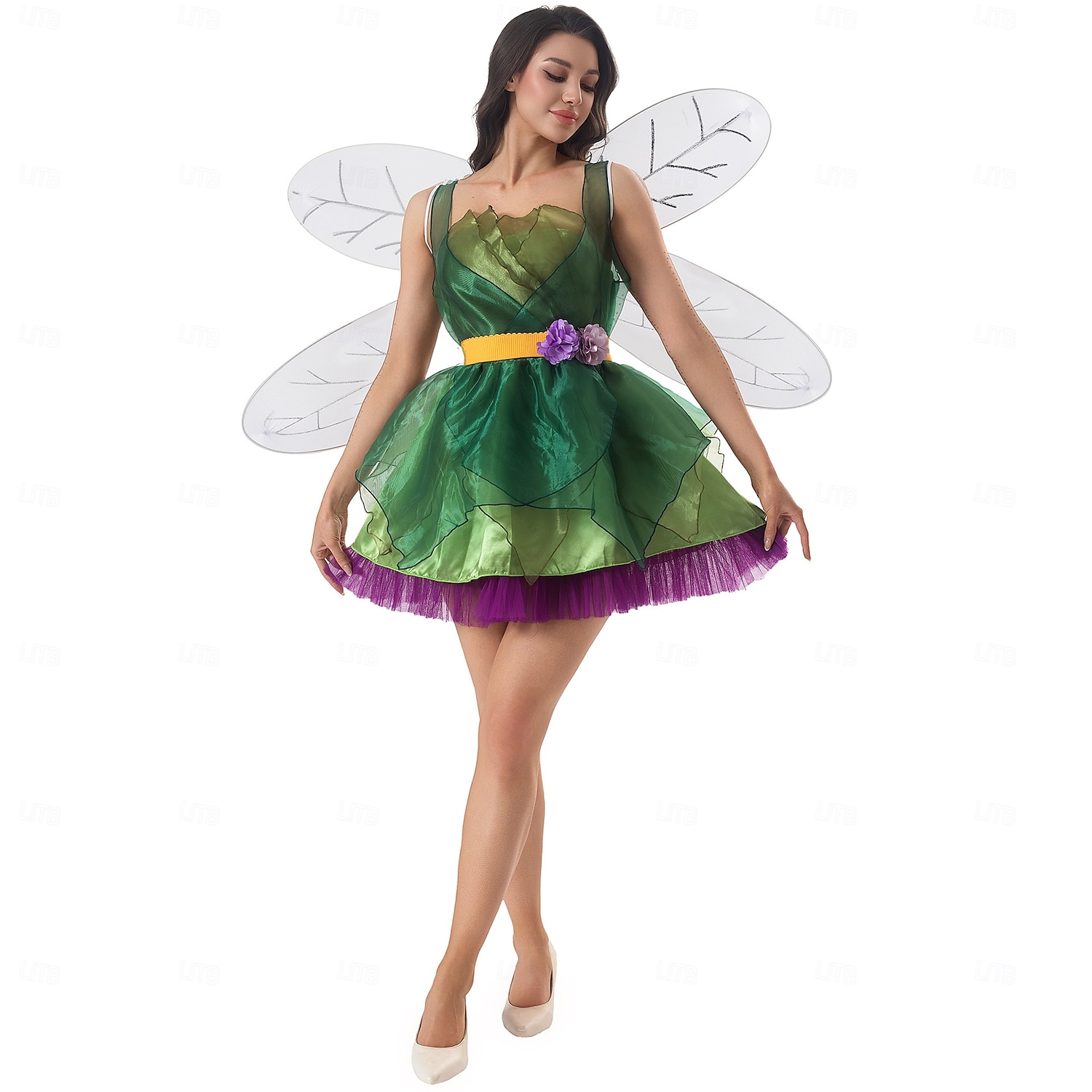 Peter Pan Fairy Tale Elf Tinker Bell Dress Cosplay Costume Tutu Storybook Characters Cosplay Movie Cosplay for Women's Adults' Halloween Carnival World Book Day Performance Educational Dress Up 2025 - $46.99 –P7