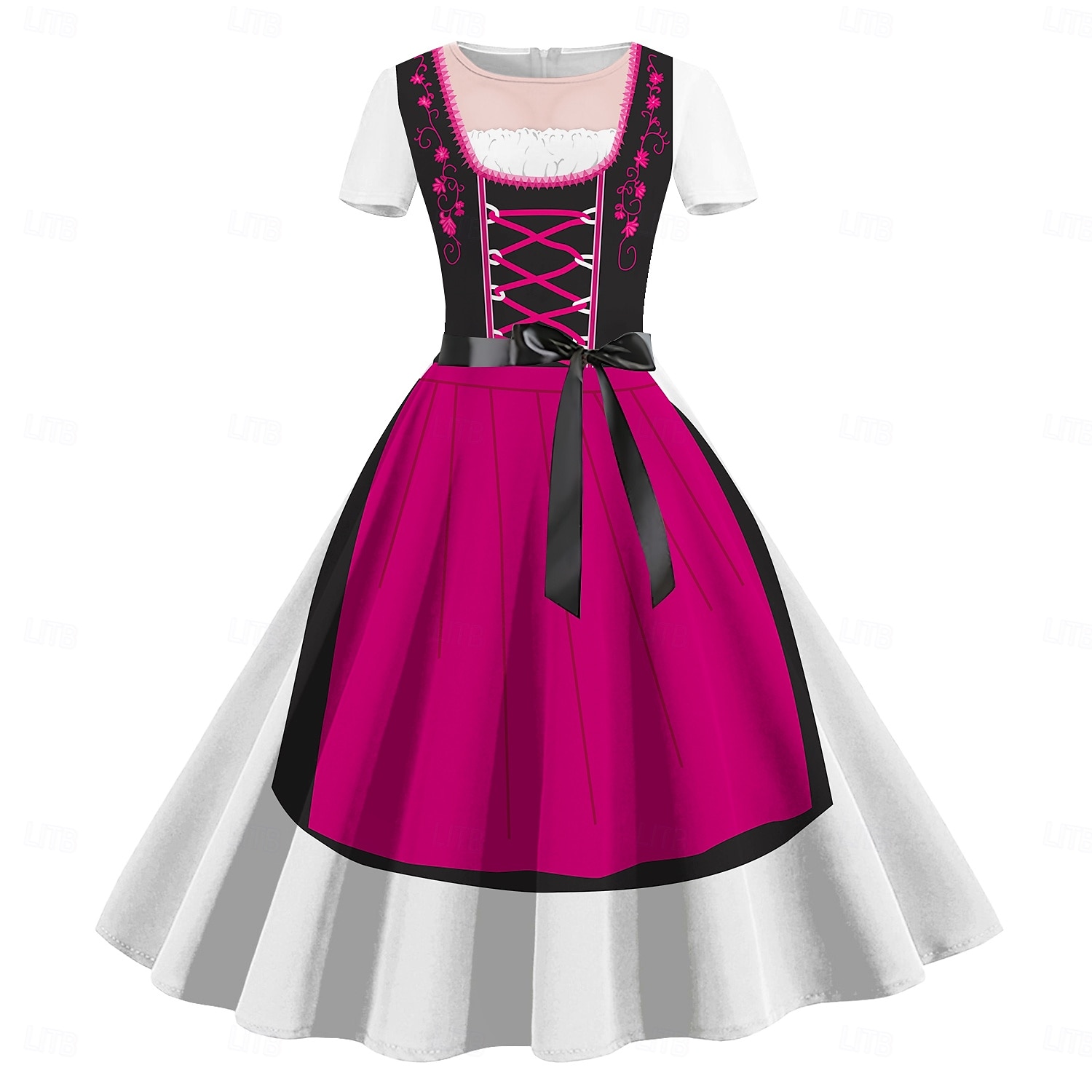 Vestidos bávaro Munich Alemán alpino Gráfico para Mujer Adulto Impresión 3D  para Carnaval Cerveza Oktoberfest Fiesta 2026 - $30.99 –P5