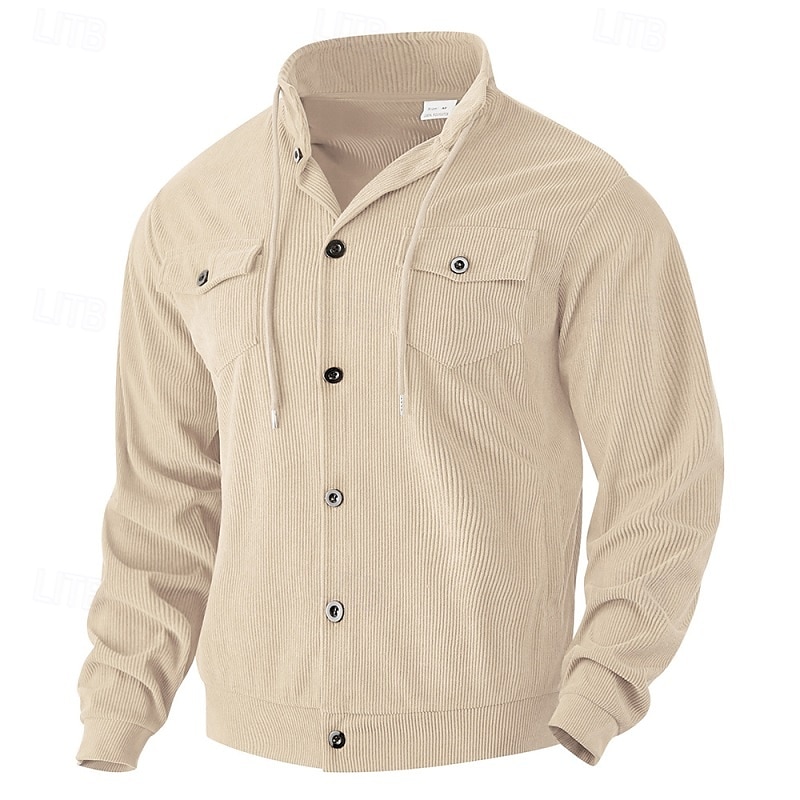 Herren Sweatshirt Kapuzenpullover mit Knöpfen Schwarz Armeegrün Braun Khaki Grau Stehkragen Einfach Tasche Kordelzug Fronttasche Sport & Outdoor Lässig Täglich Streetwear Cool Designer Herbst 2025 - $32.99 –P2