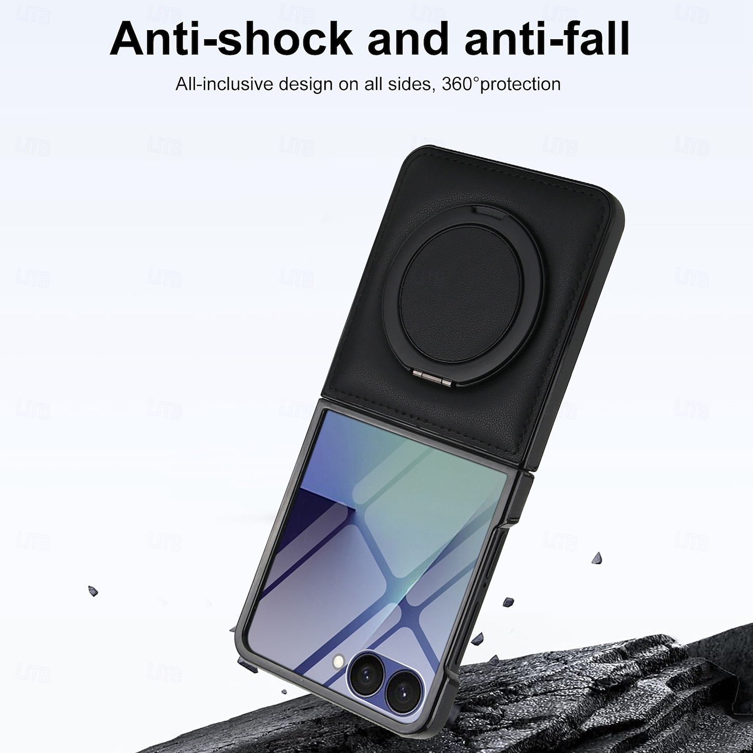 Phone Case For Samsung Galaxy Z Flip 7 Z Flip 6 Z Flip 5 Z Flip 4 Z Flip 3 Back Cover Support Wireless Charging Kickstand Shockproof Retro TPU PU Leather 2025 - $24.99 –P8