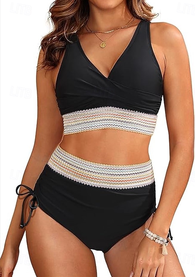 Femmes Maillots de Bain Tankini Maillot de bain Crochet Dos nu Tenues de plage Boho Couleur Unie Uni Plonger Sans manches Maillots de bain de 2025 ? $25.99 –P5