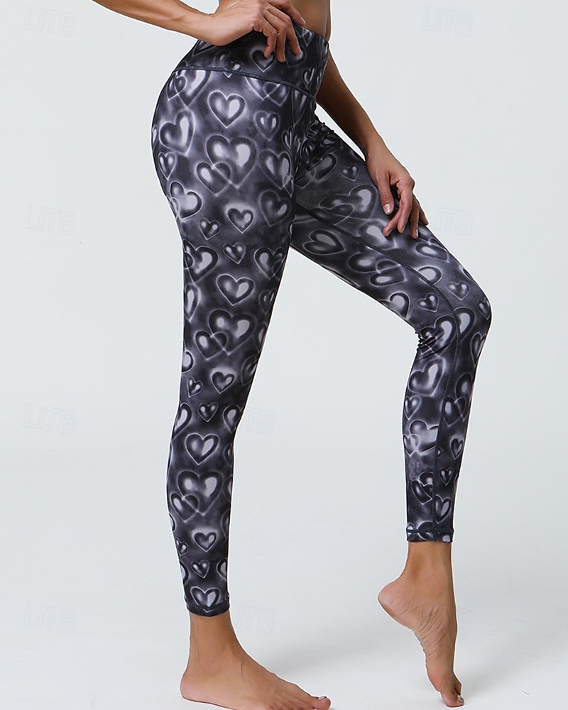 Mujer Leggings Capri Mallas Leggings de Yoga Control de barriga Alta cintura Gimnasio De Deporte Pilates Prendas de abajo Estampado Negro Amarillo Azul Otoño Deportes Ropa de Deporte Ajuste ceñido 2025 - $16.49 –P19