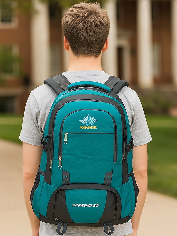 Men's Waterproof Hiking Backpack - Large Capacity Outdoor Travel Bag with Scratch-Resistant Fabric, Multiple Compartments, Ergonomic Straps for School, Camping, Hiking or Backpacking 2025 - $34.99 –P1
