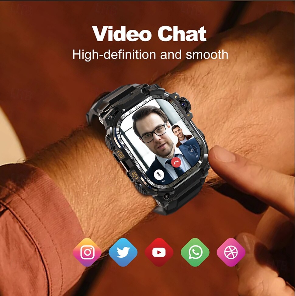 Новые мужские смарт-часы на Android с GPS, 3G RAM/32G ROM, HD-камерой, 2G, 4G SIM-картой, Wi-Fi, быстрым беспроводным доступом в Интернет 2025 - $136.99 –P5
